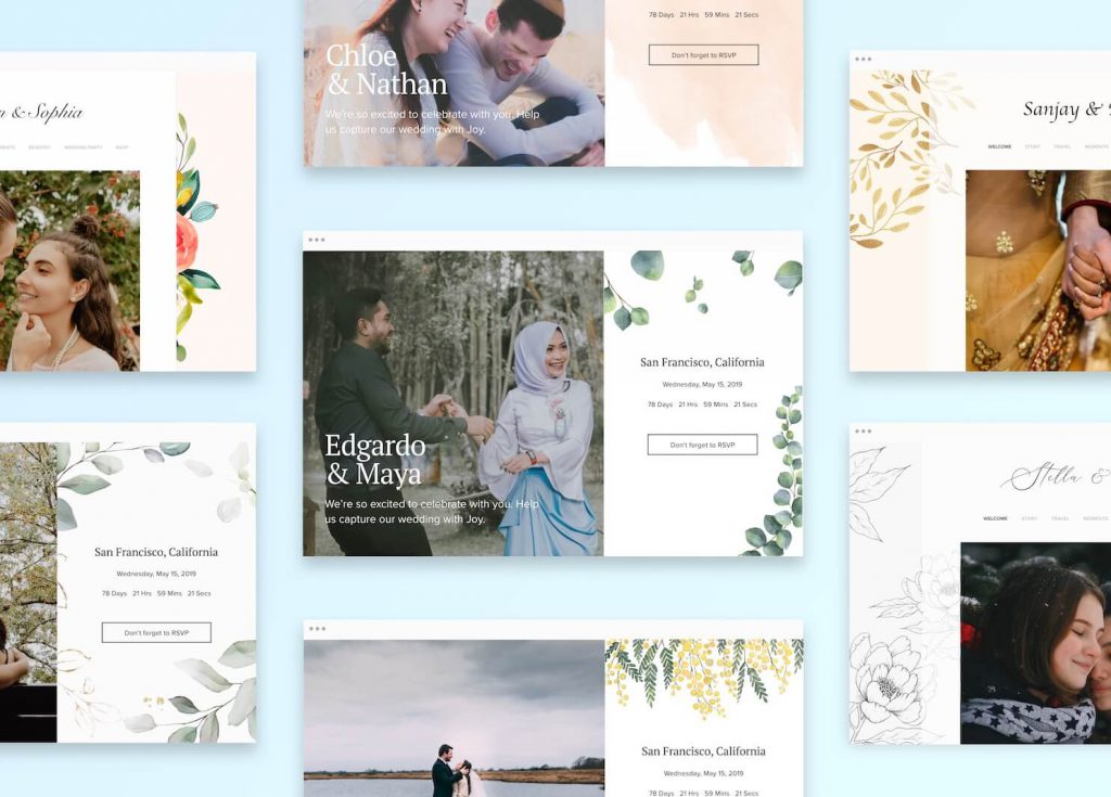 designs from Joy, the best wedding website builder