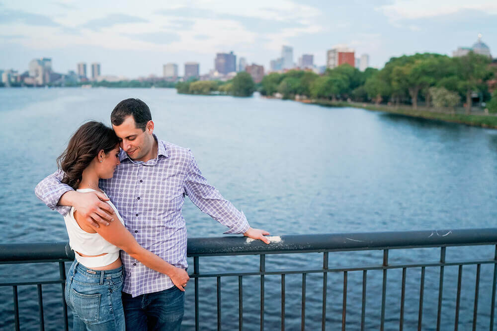 charles river esplanade engagement photos boston