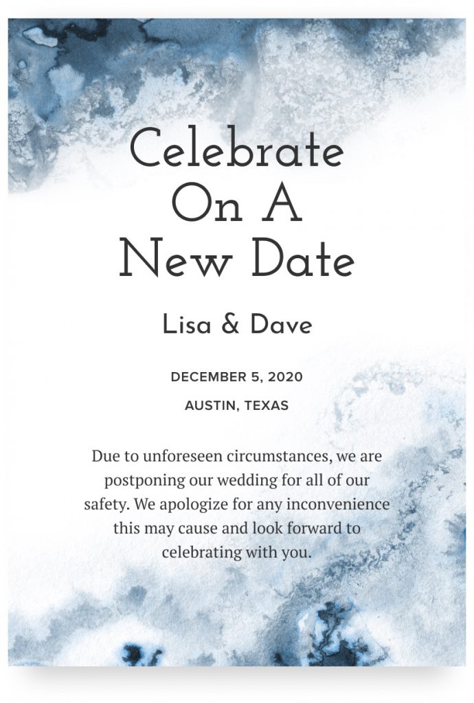 Image of a change the date design