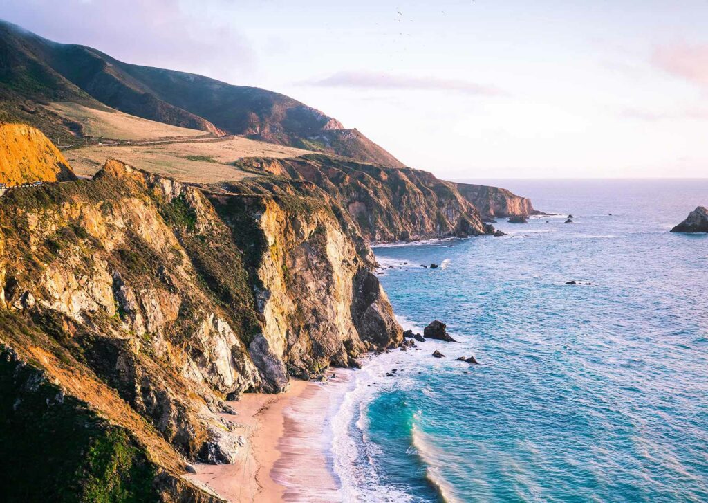 The coast of Big Sur, California during the day