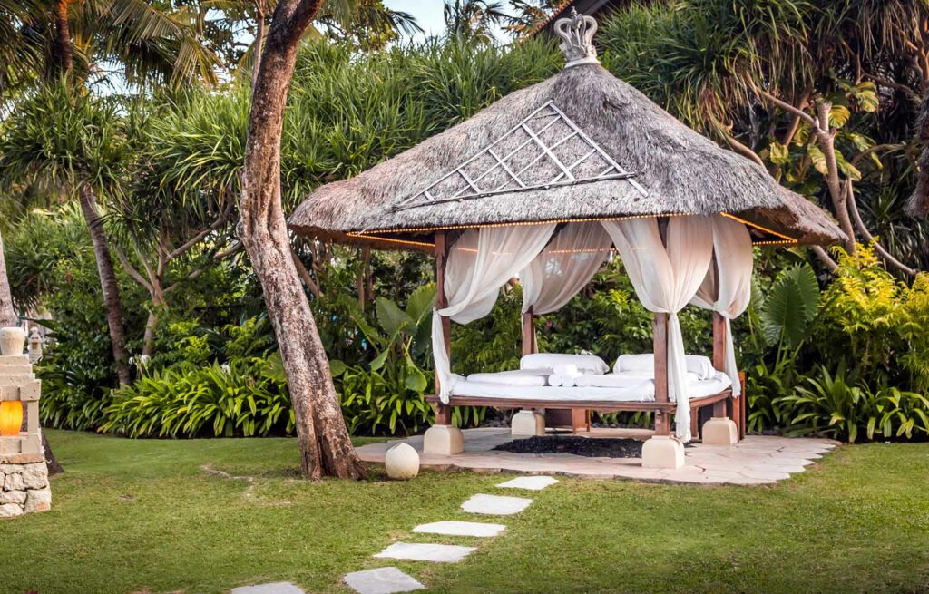 Relaxation hut for spa treatments in Bali, Indonesia