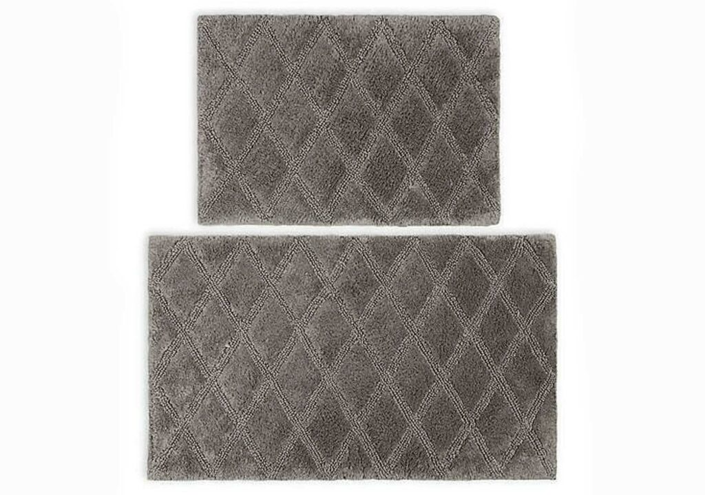 Vera Wang Tufted Diamond Reversible Bath Rug Set
