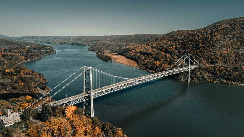 Bear Mountain Bridge over the Hudson River