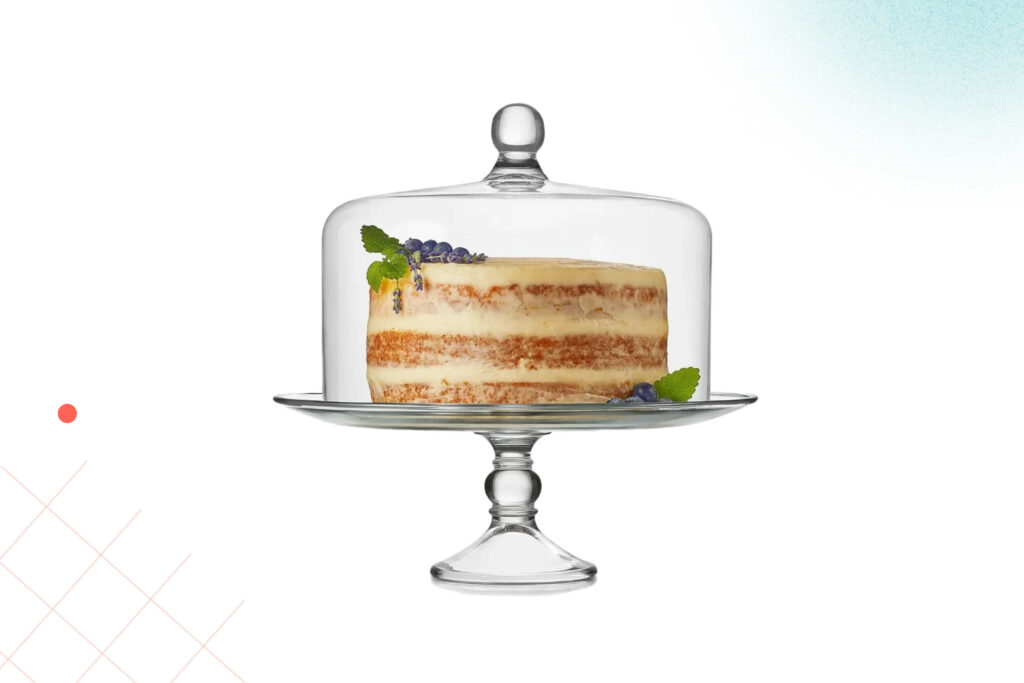 Libbey Selene Glass Cake Stand with Dome