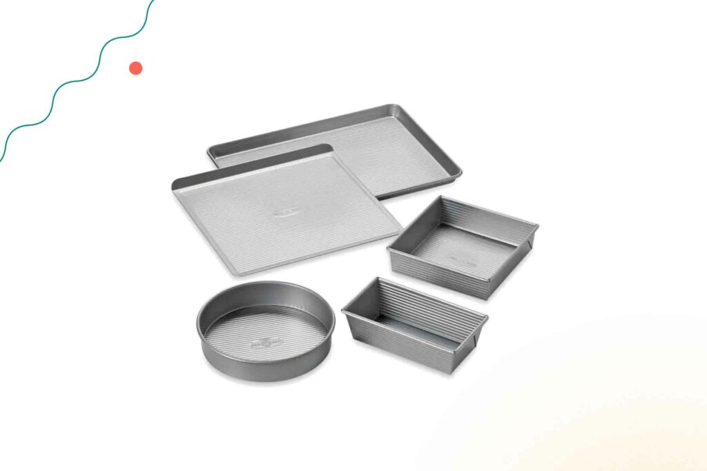 USA Pan Nonstick Five-Piece Bakeware Set