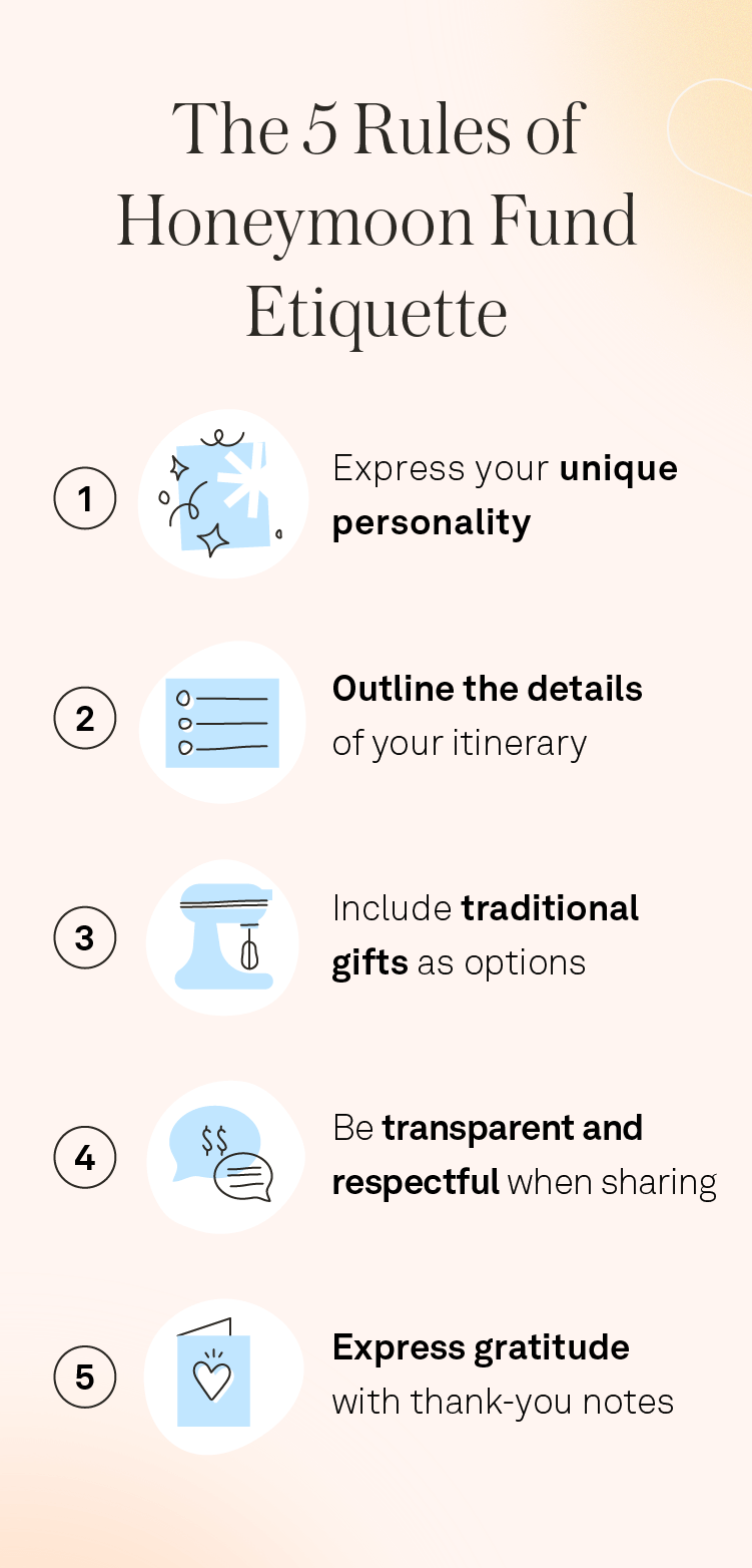five rules of honeymoon fund etiquette