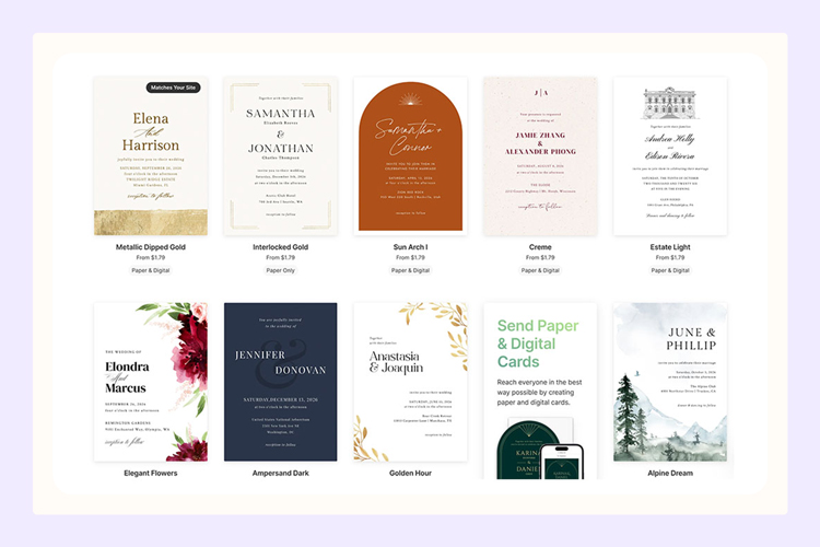 Joy online wedding invitations